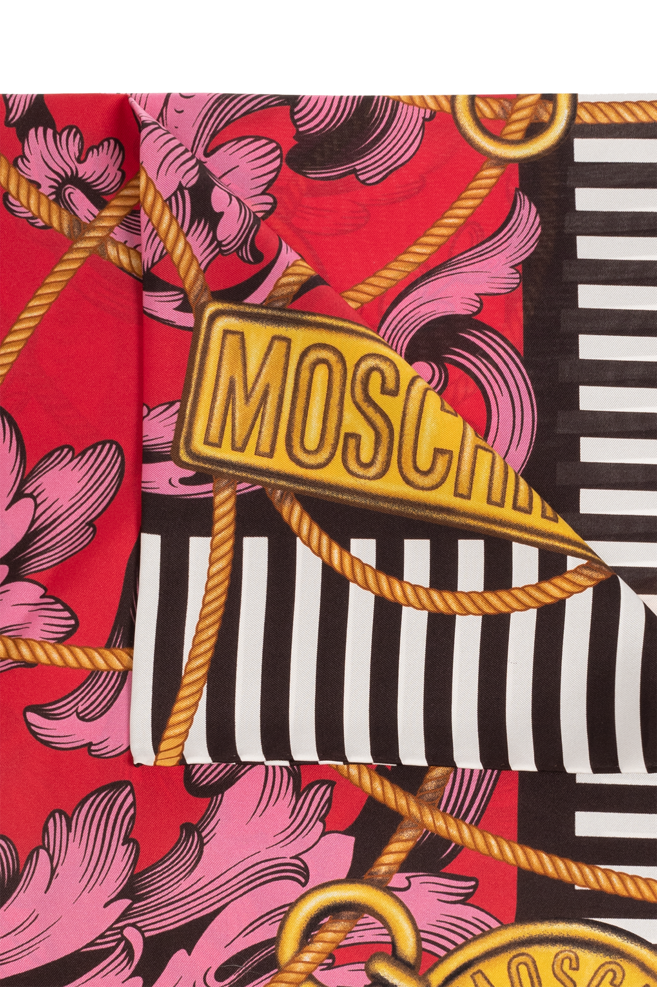 Multicolour Printed silk scarf Moschino